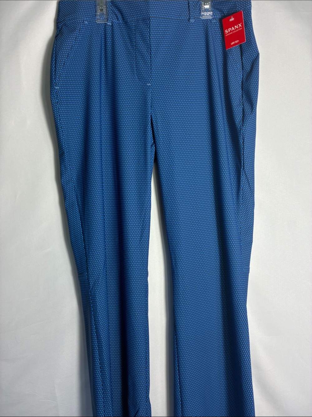 NWT SPANX Women’s Sunshine Kick Flare Pant in Geo Scape Blue - Size Large